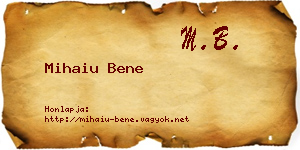 Mihaiu Bene névjegykártya